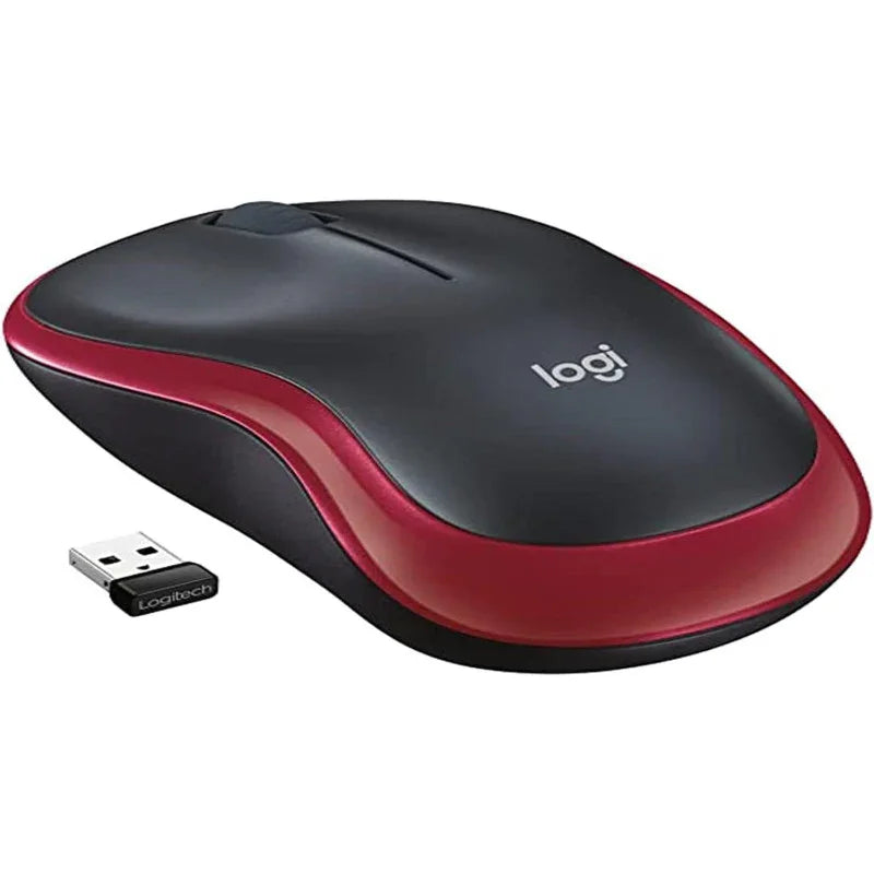 Logitech M185 Kabellose Maus, 2,4 GHz Mit USB-Nano-Empf¤Nger, 12 Monate Batterielaufzeit, 1000 DPI Optical Tracking, F¼R Links- Und Rechtsh¤Nder, Kompatibel Mit PC, Mac, Laptop - Rot - eBuy UAE